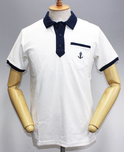 アジャスタブルコスチューム パイルポロシャツ WHITE 新品 38