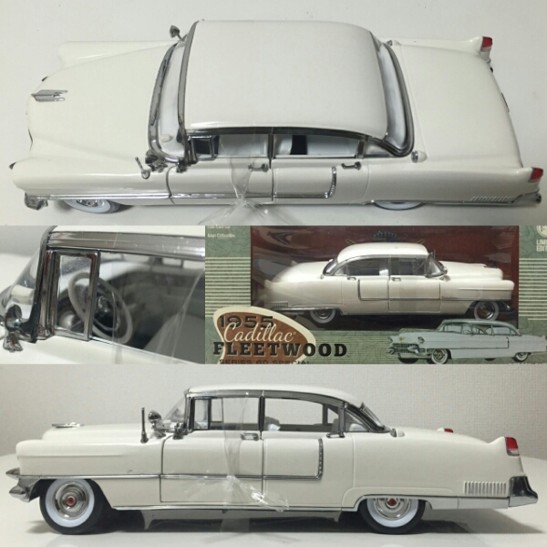 GL/'55 Cadillacキャデラック フリートウッド 白x白 1/18 キャデラック