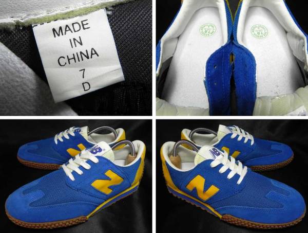 ★new balance スーパーコンプ 青×黄 25.0cm デッドストック