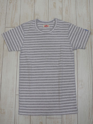 HRM H刺繍 ストレッチフライス ボーダー半袖Tシャツ