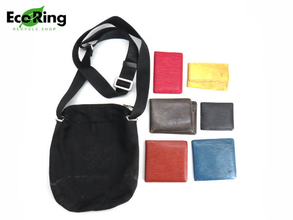 1円 難有品有 ヴィトン エピ 二つ折り財布 他 小物 計7点HT345