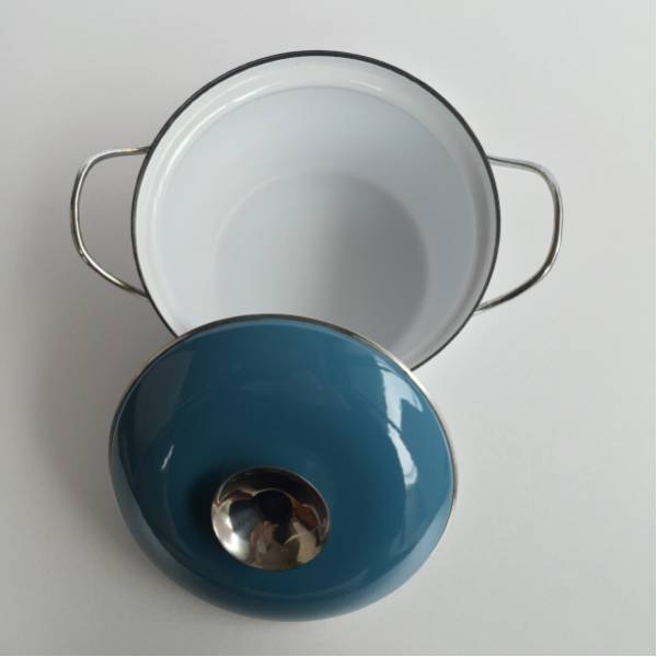 美品】キャサリンホルム 両手鍋 Cathrineholm ブルー 北欧