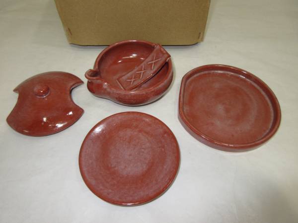 風流庵】 『即決』 良品 夜咄茶事 ☆ すずめ瓦 (短檠用) 紙箱 茶道具
