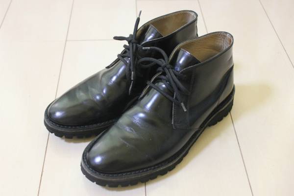 CEBO コードバン チャッカブーツ 41 黒 中古良品 セボ