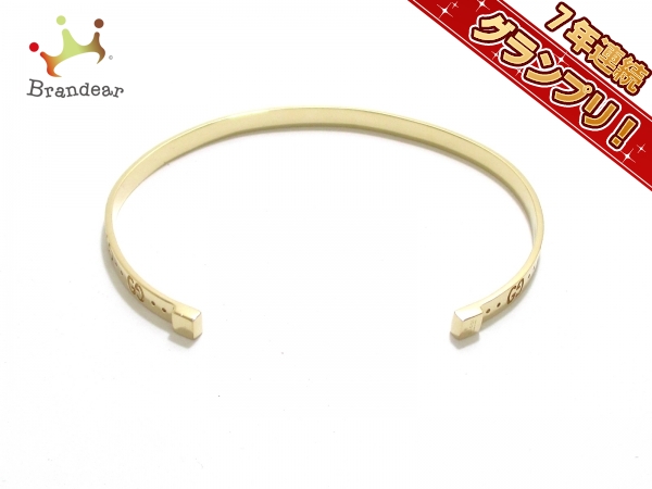 磨き済み■グッチ バングル アイコン K18YG サイズ:19 GUCCI