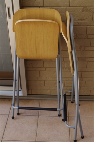 【イケア/IKEA】FRANKLINバースツール背もたれ付折り畳み椅子2脚_2