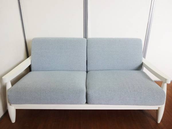 美品1円☆【Francfranc/フランフラン】2人掛けフレイズソファ/2P