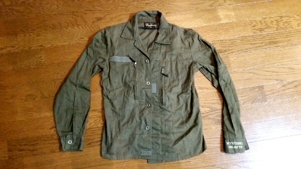 HYSTERIC GLAMOURヒステリックグラマー薄手ミリタリーシャツ！