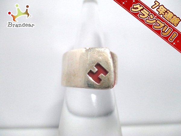 エルメス リング 50 美品 キャンディリング シルバー オレンジ