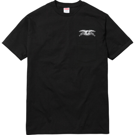L] Supreme ANTIHERO Pocket Tee 黒 black pope 16ss 【公式通販】
