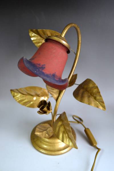 フランスアンティーク テーブルランプ パートトヴェール 照明