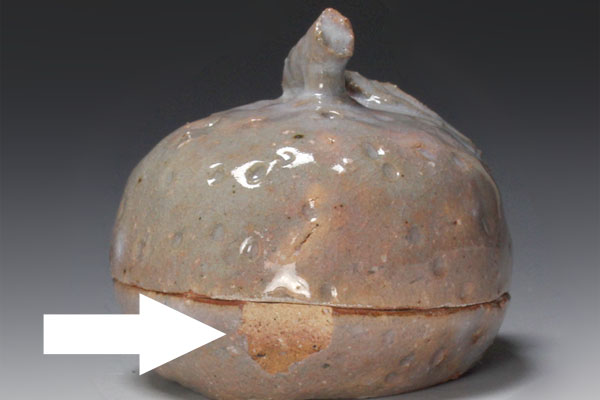 格安，高品質】 【古美味】十一代坂高麗左衛門造 萩焼橙香合