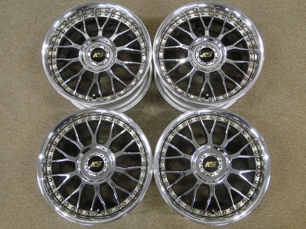 F-1225◆鍛栄舎 KOENIG ケーニッヒ 17in★8J9J メッシュ★SSR KS