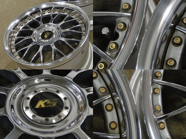 F-1225◆鍛栄舎 KOENIG ケーニッヒ 17in★8J9J メッシュ★SSR KS