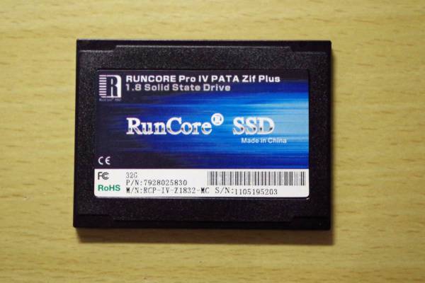 RUNCORE Pro Ⅳ PATA ZIF Plus 1.8 SSD 32GB RCP-IV-Z1832-MC(32GB～)｜売買された ...