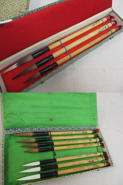 JTN56-110▲書道セット　筆・墨等/USED