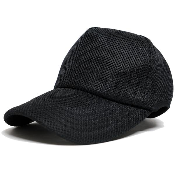 送料無料(CP)CPMG01Rラウンド加工メッシュ スポーツキャップ 黒