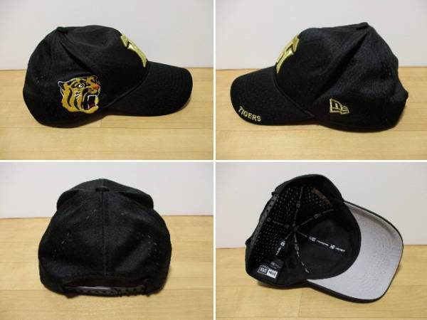 阪神タイガース newera ニューエラ ゴールド 刺繍 キャップ 黒 F