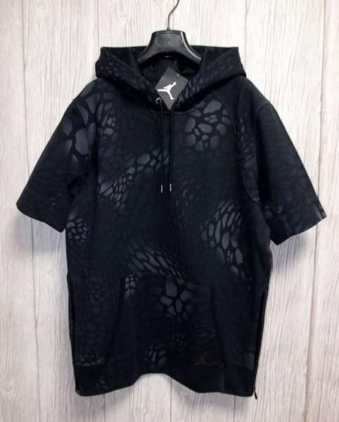 新品◆ナイキ NIKE JORDAN◆ブラックキャット 半袖フーディー S