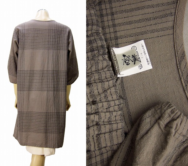 新同☆登美 群言堂☆リネン(麻)混☆上品チュニック*大きいサイズ