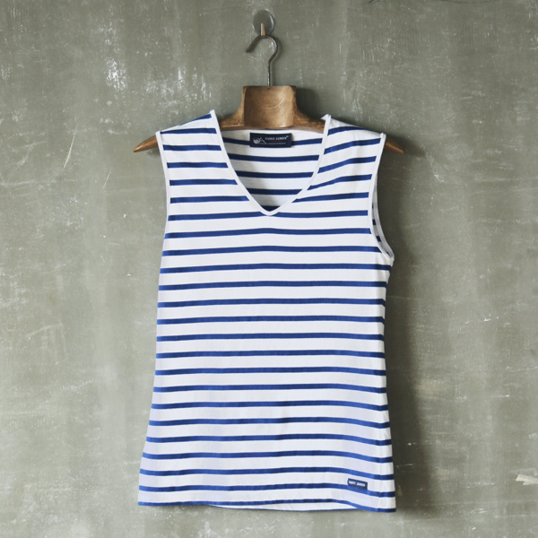 セントジェームス ノースリーブシャツ ボーダー XS 36 タンク