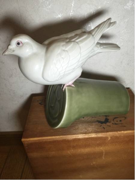 [美品]名工・清水六兵衛に師事 林沐雨 瓦鳩 売り切り商品