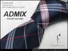 ■M2127■ADMIXアトリエサブ 新作 チェック柄シルクネクタイ 紺