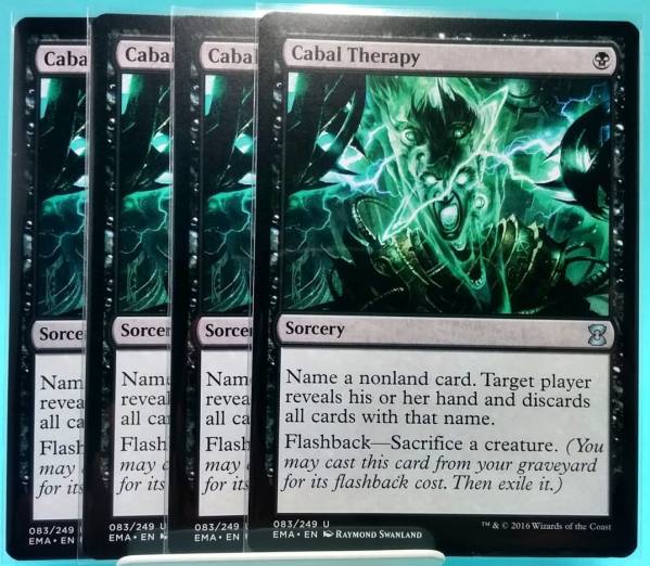 陰謀団式療法/Cabal Therapy Foil 英語 4枚 MTG MTG/Cabal Therapy（陰謀団式療法）英語版 EMA 4枚組 名 【公式通販】