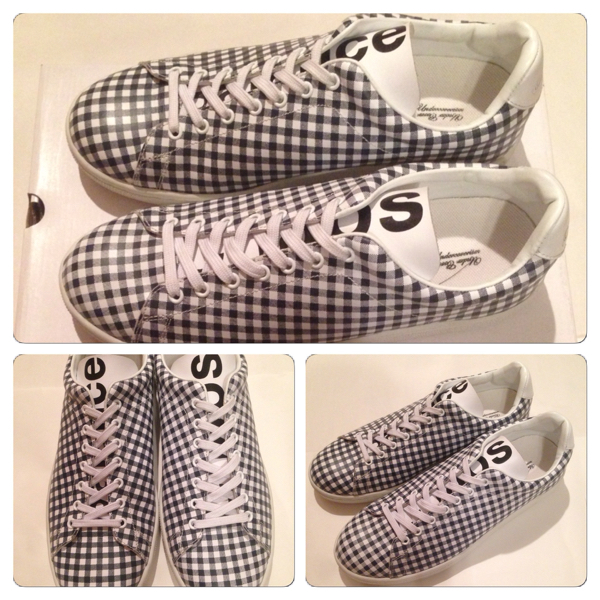 15SS UNDERCOVER ギンガム チェック スニーカー Chaos Balance M