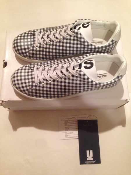 15SS UNDERCOVER ギンガム チェック スニーカー Chaos Balance M