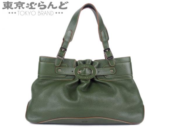 101164205 アニヤハインドマーチ レザーハンドバッグ グリーン