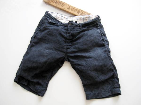 【Sanca サンカ】麻100% リネン ショートパンツ SIZE 2 W83cm!!