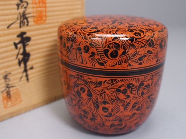 美術品・アンティーク・コレクション 冨山曻斉造 蒟醤 讃岐漆器 香合