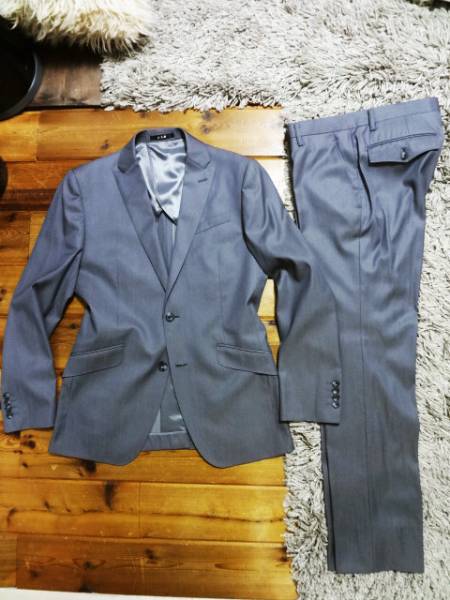 a.s.mセットアップＬスーツ灰トゥモローランド スーツカンパニー