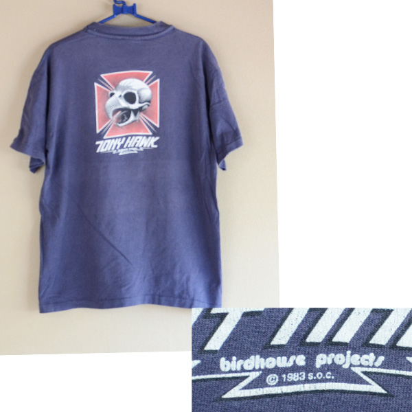 90s OLD birdhouse トニーホーク Tシャツ M powell スケートボード