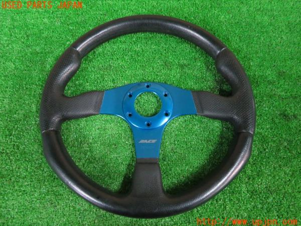 3UPJ=24700617]momo RACE ブルー モモステ ハンドル 中古 社外 他車輌