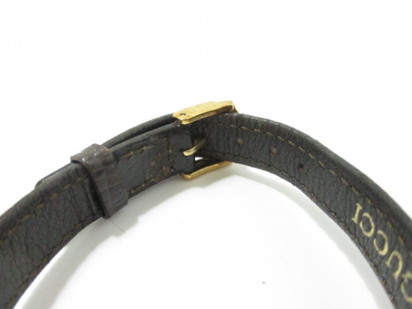 美品■GUCCI(グッチ) 腕時計 6000 レディース 革ベルト ゴールド