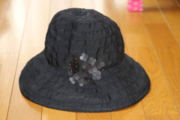 アンテプリマ帽子★美品★お花りぼん★黒色