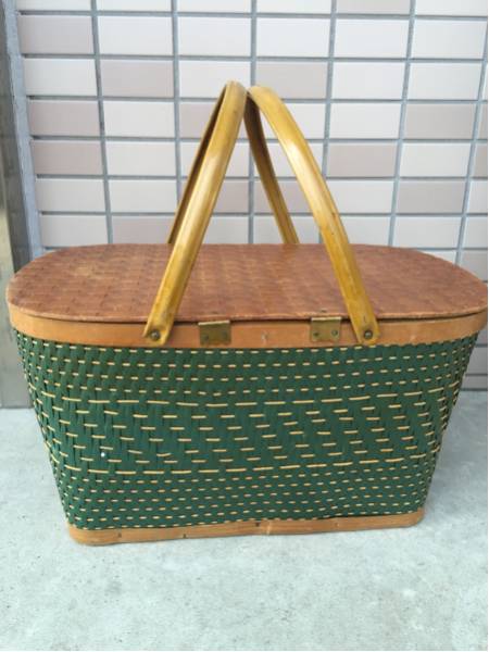 ビンテージ ピクニック バスケット キャンプ 籠 redman hawkeye