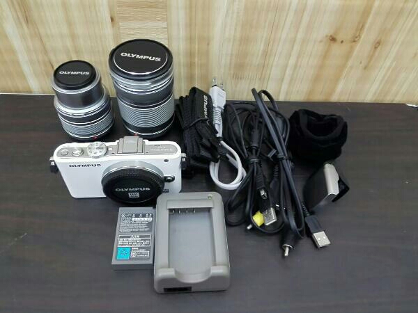 OLYMPUS PEN Lite E-PL3 ダブルズームキット (ホワイト) OLYMPUS PEN