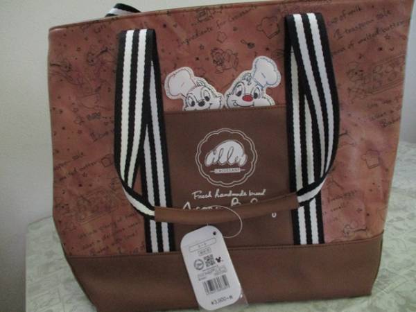 ディズニーストア【チップ＆ディール】ベーカリー柄トートバッグ