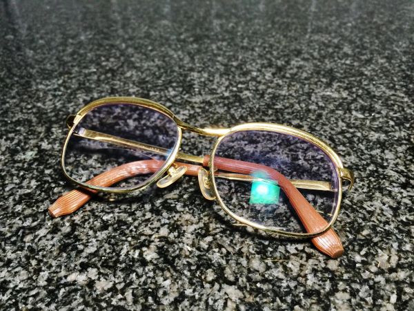 18K 重量34g 金縁 メガネ 眼鏡 金