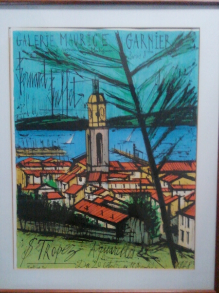 ベルナールビュッフェ「サントロペ」ポスター