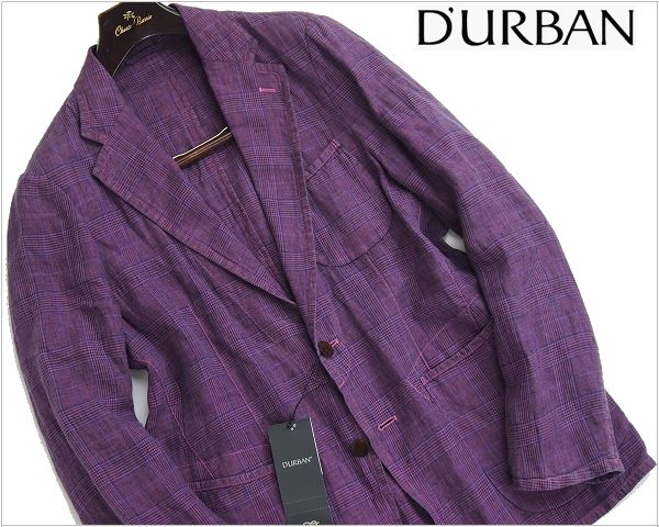 新品 DURBAN ダーバン リネンジャケット L 定価51450円 607195 Z