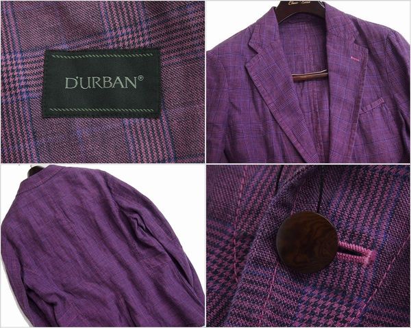 新品 DURBAN ダーバン リネンジャケット L 定価51450円 607195 Z