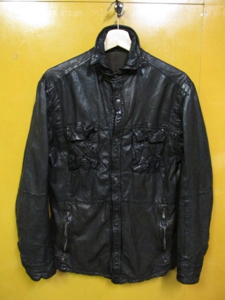 ★デザインワークス★羊革 ウォッシュ加工 レザージャケット