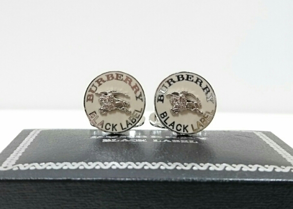 希少 バーバリー ブラックレーベル カフス ボタン 三陽商会 箱付