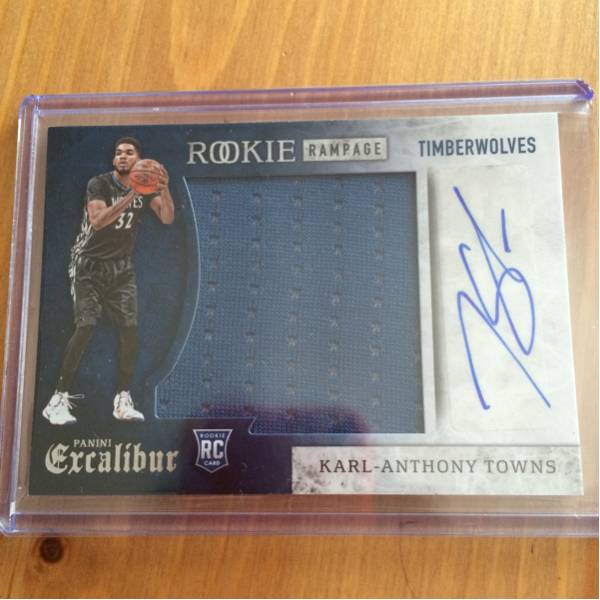 Karl Anthony Towns 2015-16 Excalibur jersey auto