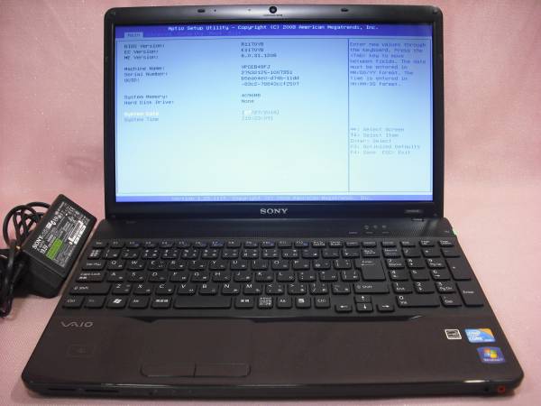 SONY VPCEB48FJ COREi3 M380 BIOS HDD無ジャンク