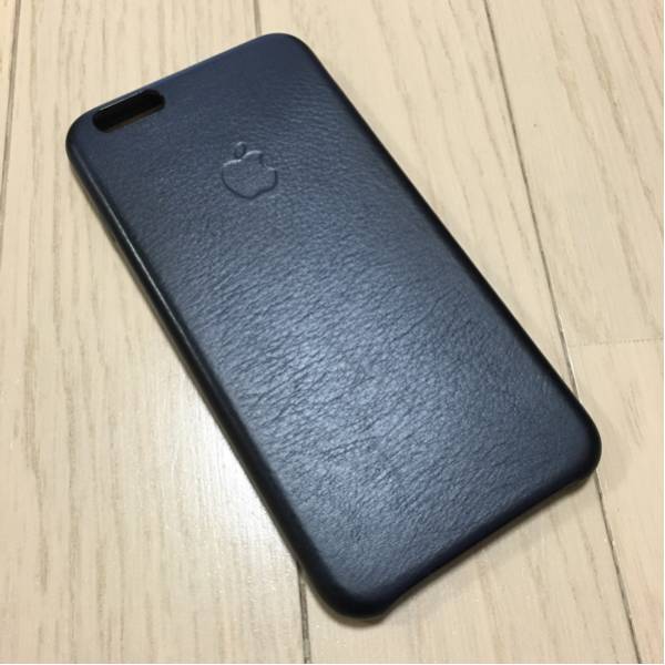 iPhone 6 plus 純正レザーケース ミッドナイト ブルー 中古品_2